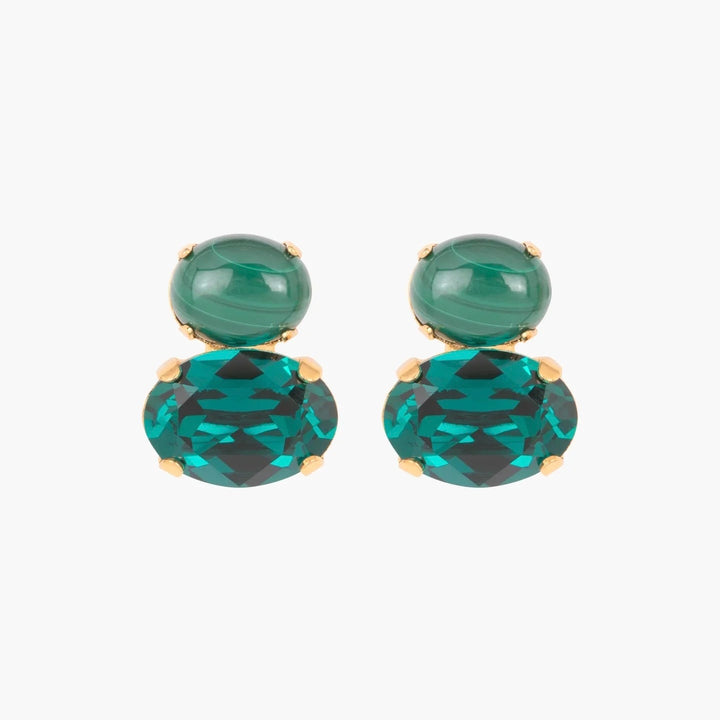 Yvette Earrings in Malachite | Jennifer Behr