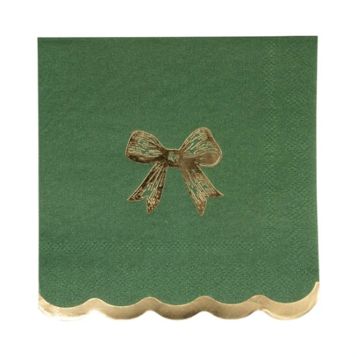 Bow Cocktail Napkins, Green