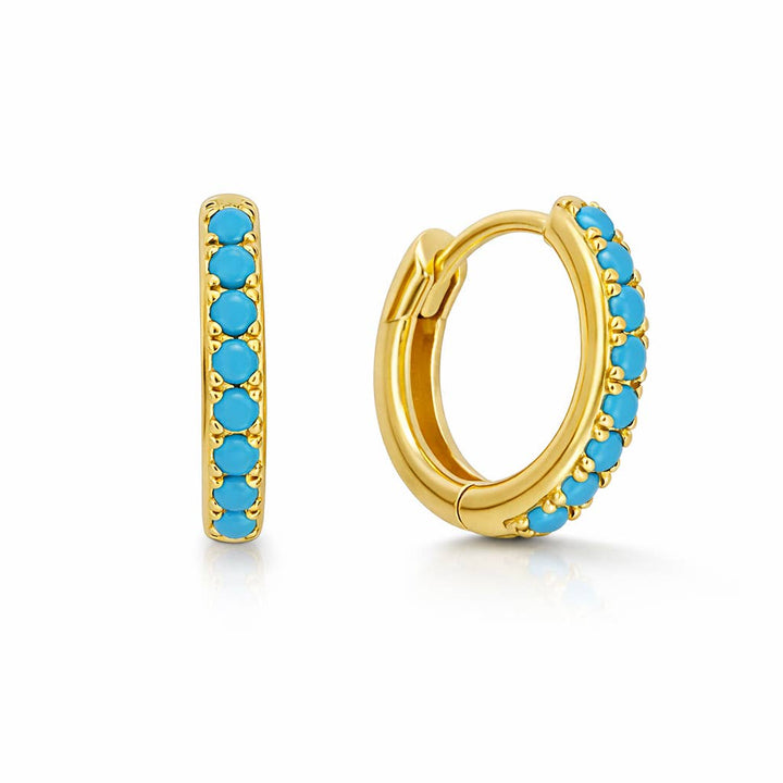 You Fancy Turquoise Mini Hoop Earrings