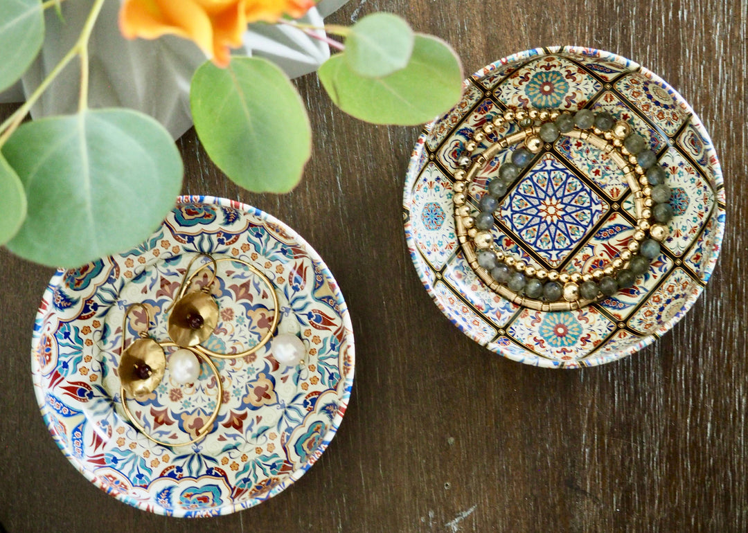 Moroccan Metal Bowl in Saffron, Small
