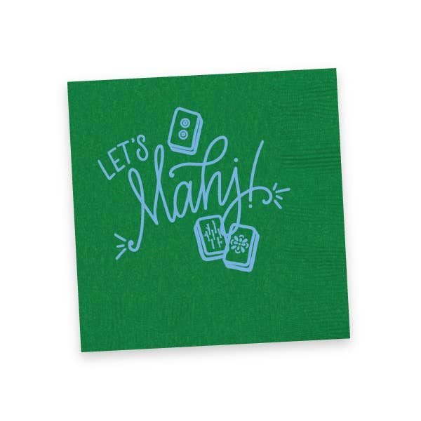 Let's Mahj Mahjong Napkins, Assorted Colors