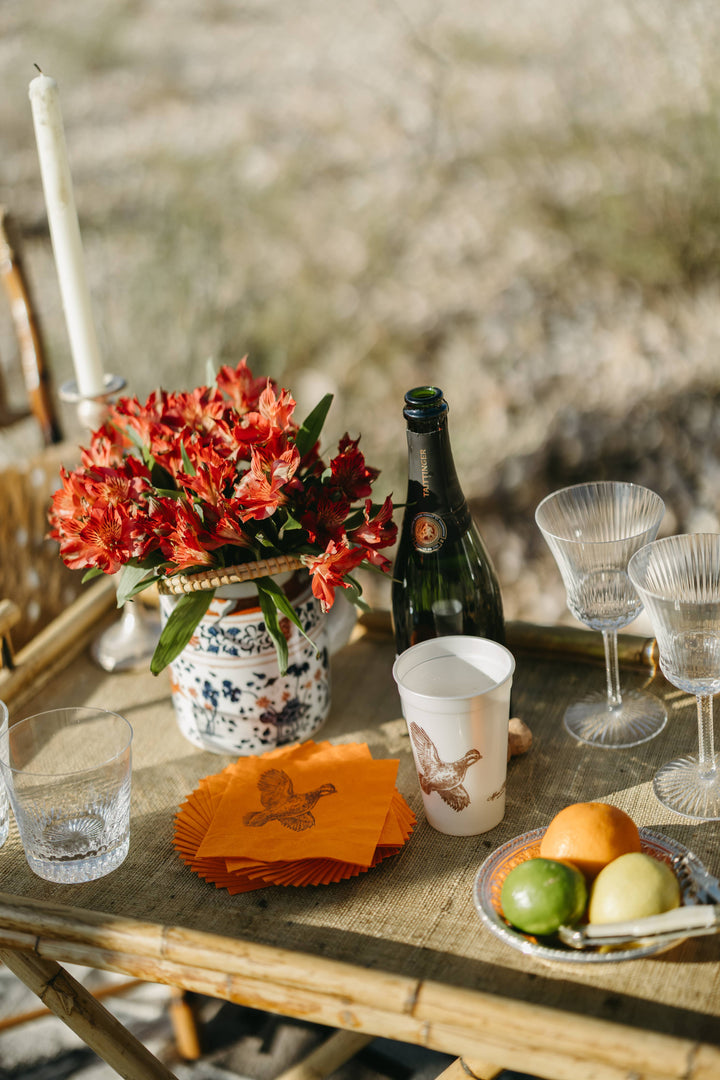 Pheasant Strut Orange Cocktail Napkins | Alexa Pulitzer