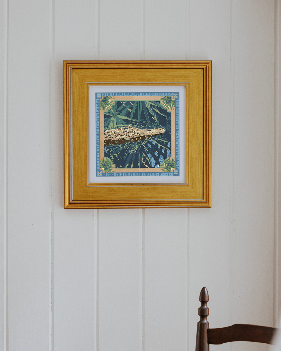 Blue Ocmulgee Gator Framed Print | Austin Williams Art