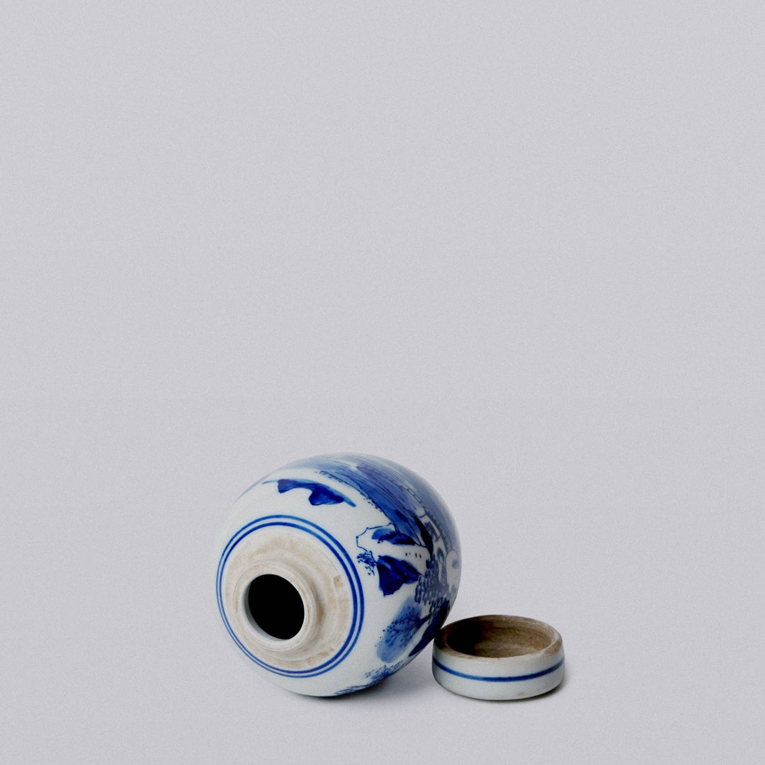 Blue and White Landscape Jar, Mini