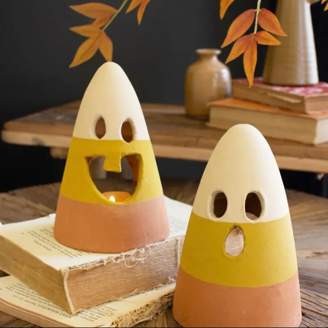 Terracotta Candy Corn Lantern