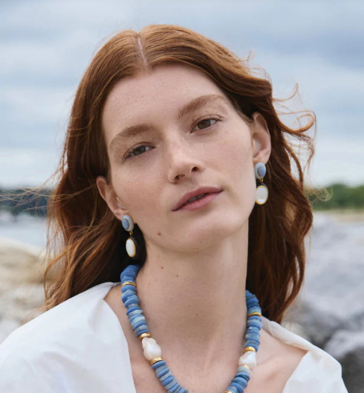 Papaya Earrings in Pearl | Lizzie Fortunato