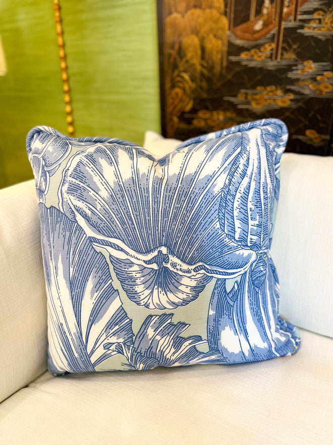 Nassau Collection Pillow, Blue/Mint | Meg Braff
