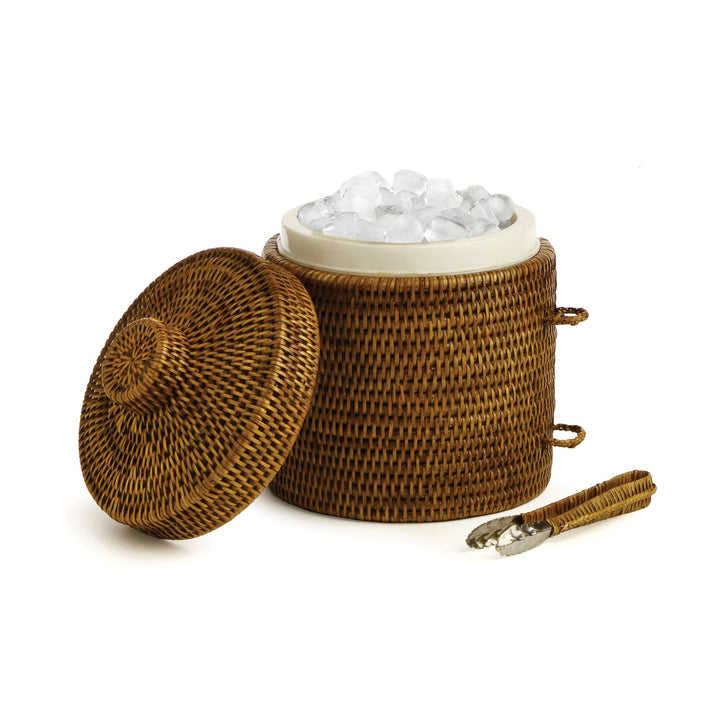 Rattan Ice Box + Tongs