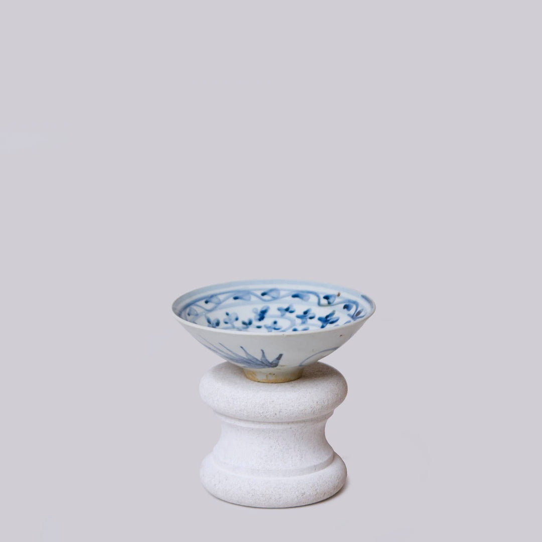 Blue and White Porcelain Conical Bowl