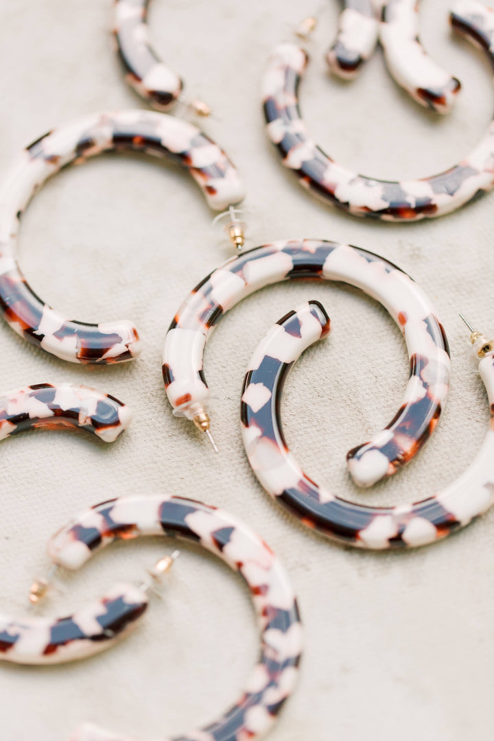 Cocoa Hoop Statement Earrings