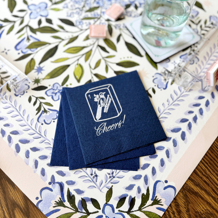 Mahjong Bird Bam Cocktail Napkins