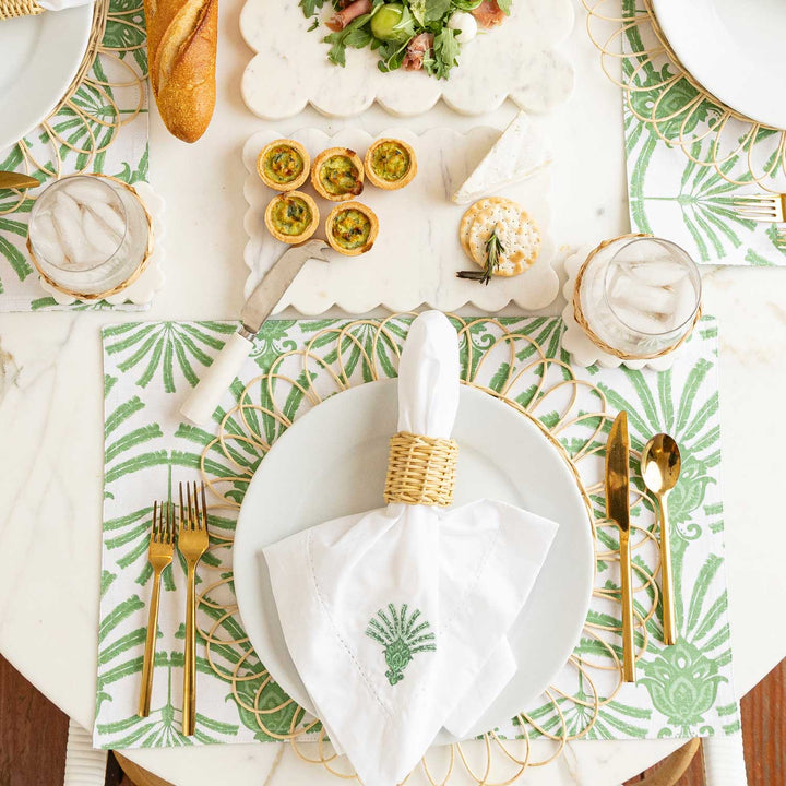 Deco Palm Reversible Placemat, S/4
