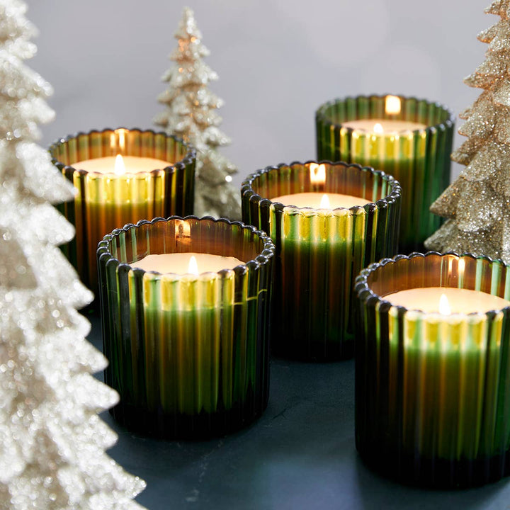 Balsam Fir & Cedar Candle in Green Glass