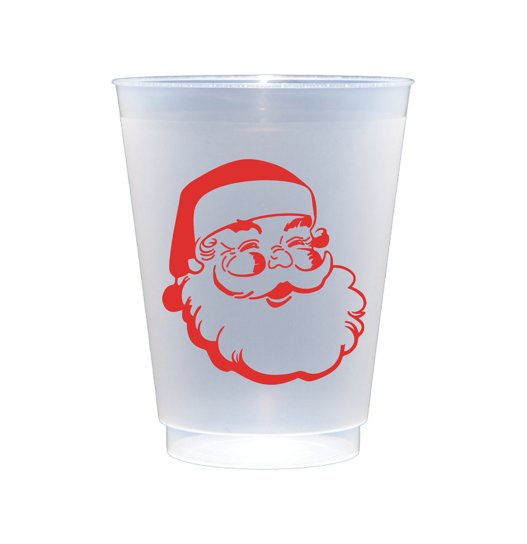 Vintage Santa Party Cups S/8