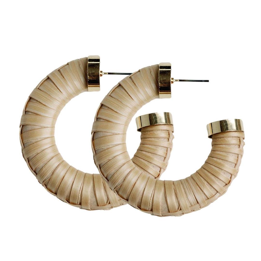 Rattan Hoop Earrings