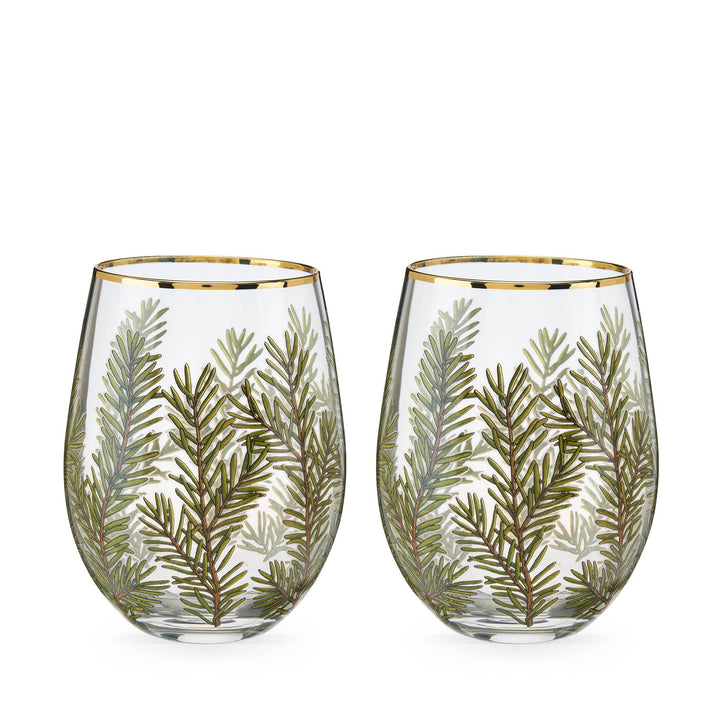 Woodland Stemless Wine Glasses S/2