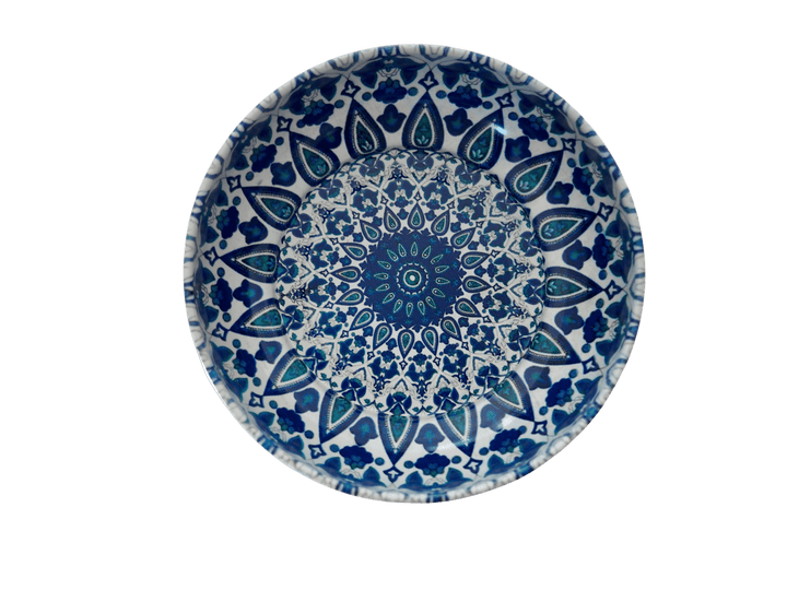 Moroccan Metal Bowl in Blue, Small
