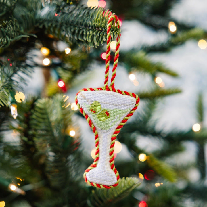 Needlepoint Dirty Martini Ornament