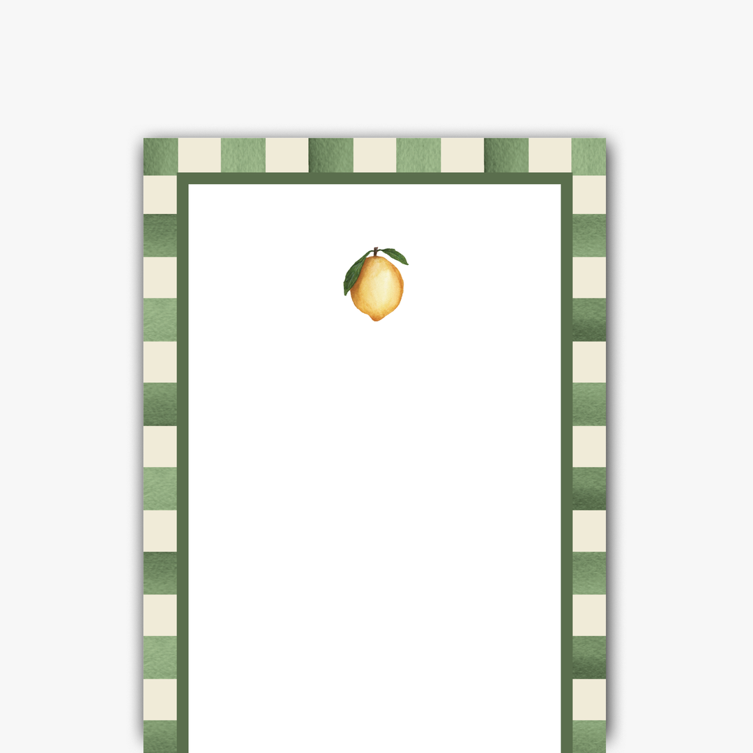 Lemon Watercolor Skinny Notepad