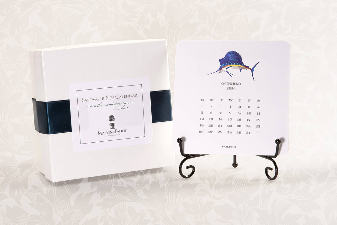 2026 Saltwater Fish Calendar with Easel