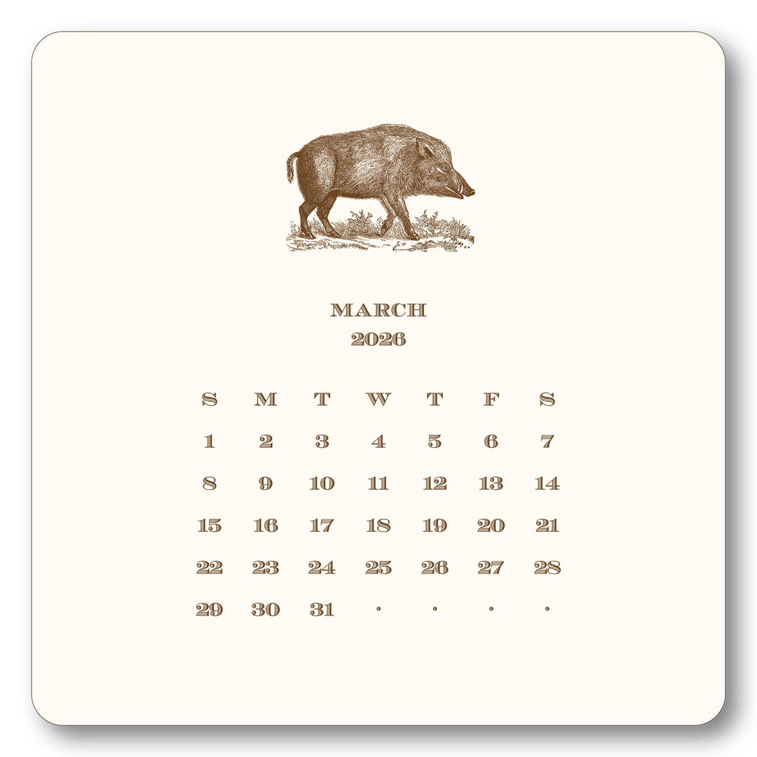 2026 Hunt Calendar with Easel| Maison de Papier