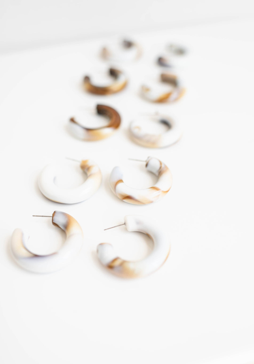 Chunky Lucite Hoop Earrings