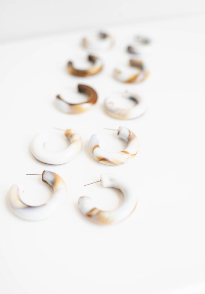 Chunky Lucite Hoop Earrings