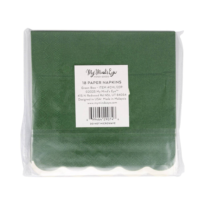 Bow Cocktail Napkins, Green
