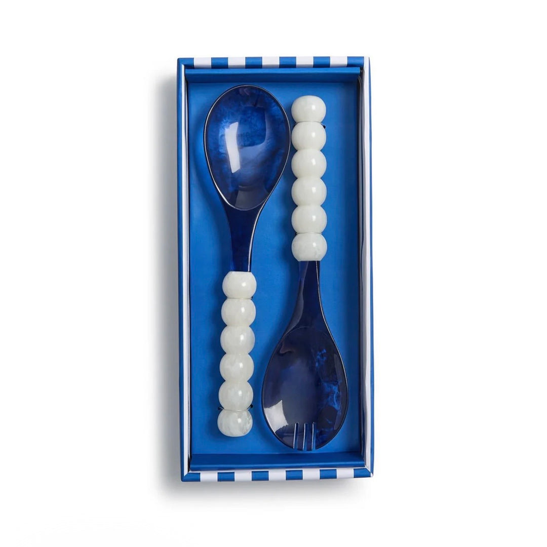 Modern Pop Blue and White Serving Set
