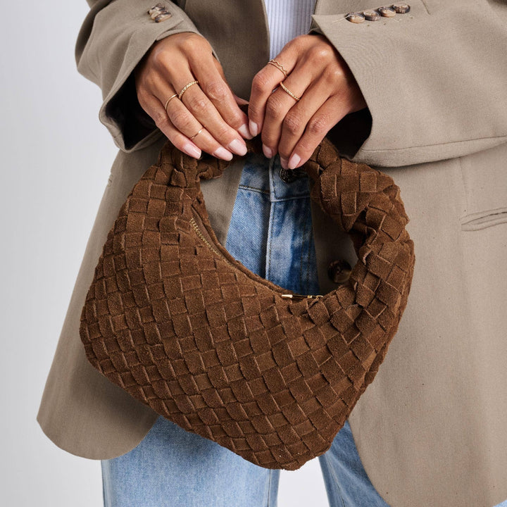 Autumn Woven Suede Clutch, Assorted Colors