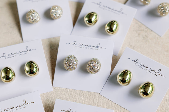 Pave Gumdrop Earrings