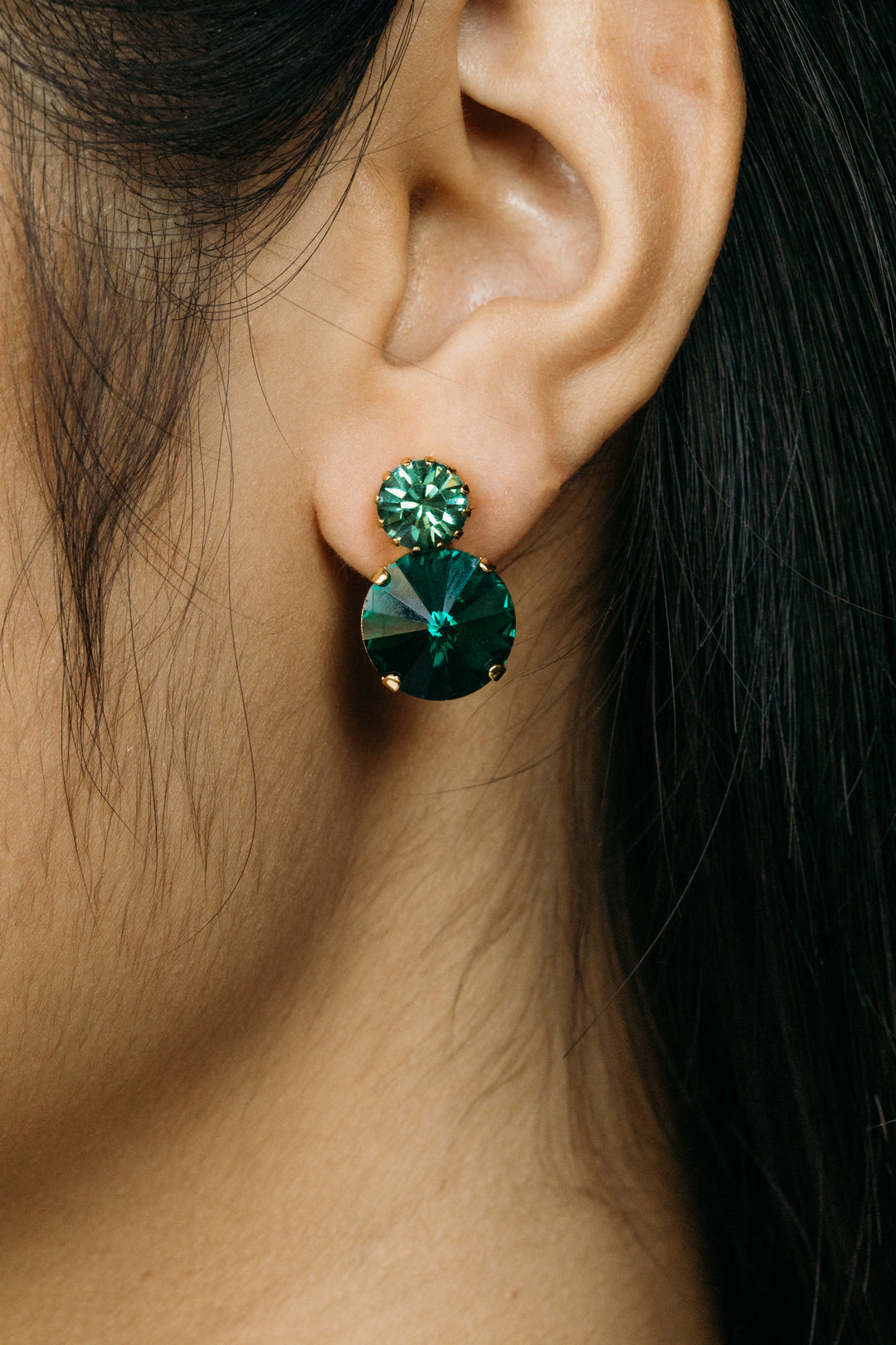 Myrla Earrings in Emerald | Jennifer Behr