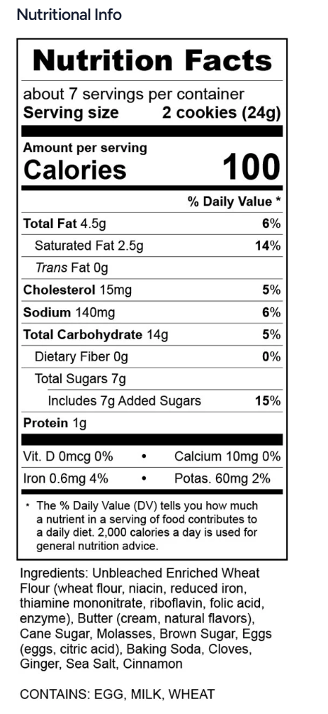 Ginger Snap Cookies | Rustic Bakery