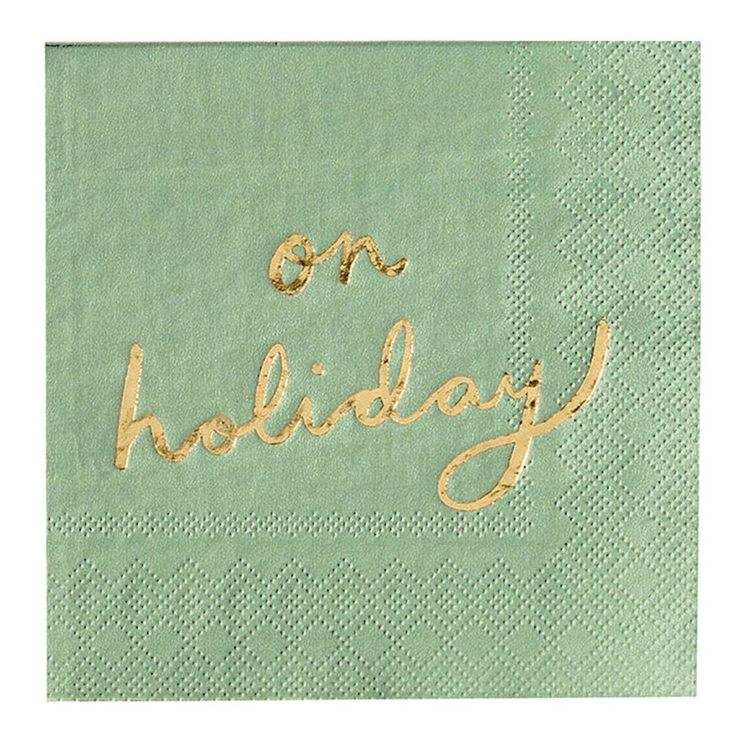 'On Holiday' Cocktail Napkins