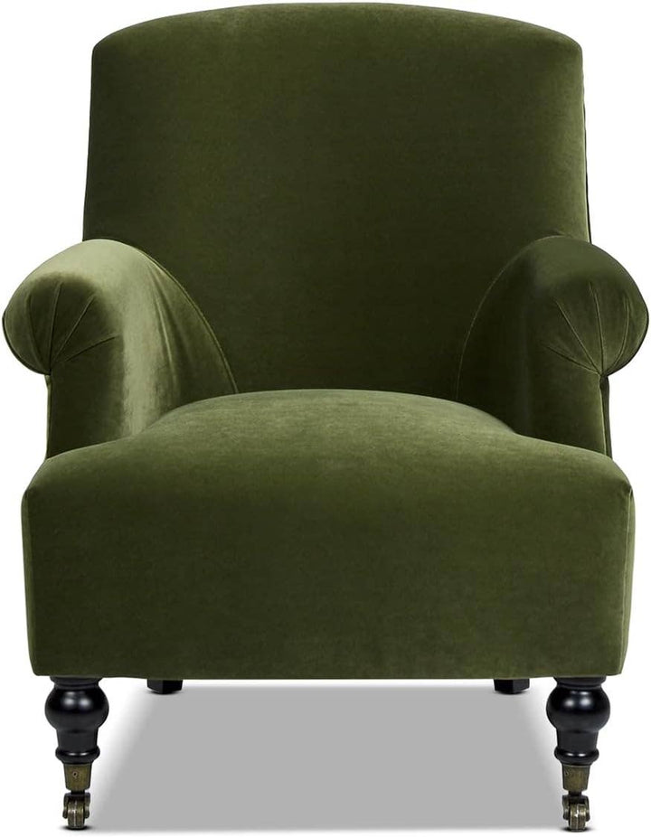 Eloise Arm Chair, Moss Green Velvet