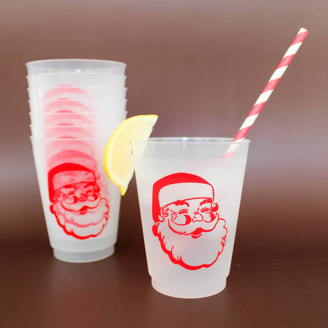 Vintage Santa Party Cups S/8