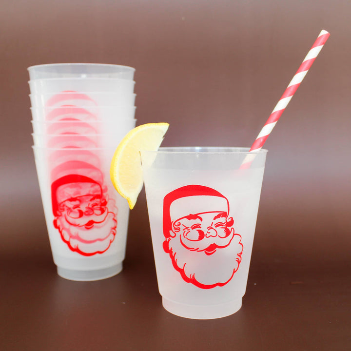 Vintage Santa Party Cups S/8