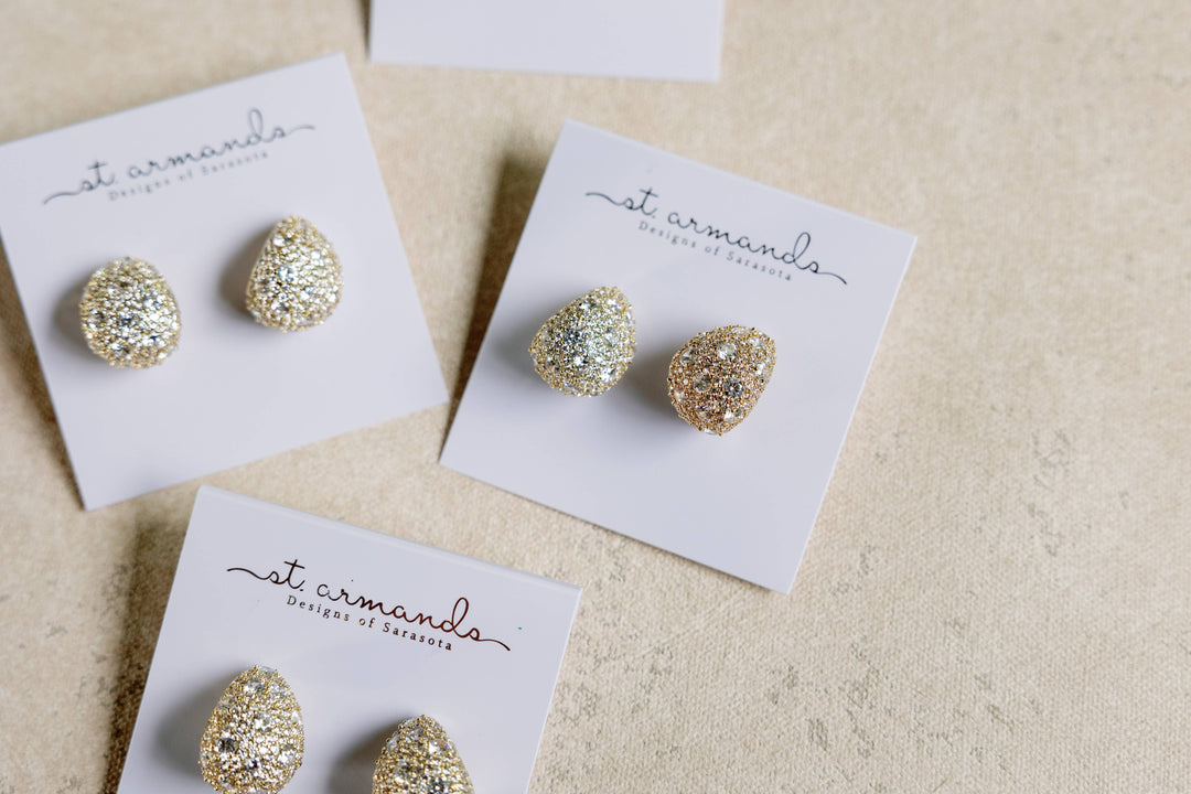 Pave Gumdrop Earrings