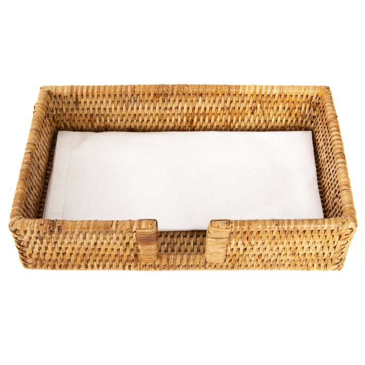 Guest Towel Holder in Rattan
