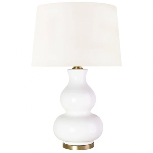 Alexandria Gourd Table Lamp, White