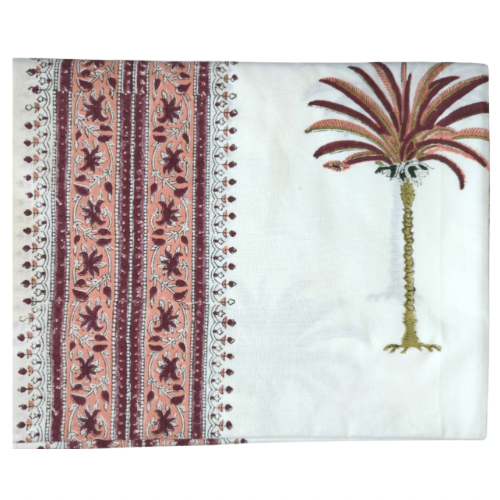 Palm Tree Tablecloth in Pink, (70x106)
