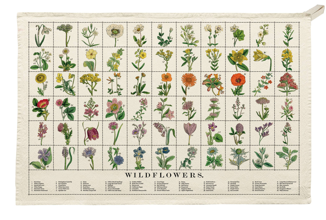 Wildflowers Organic Cotton Tea Towel