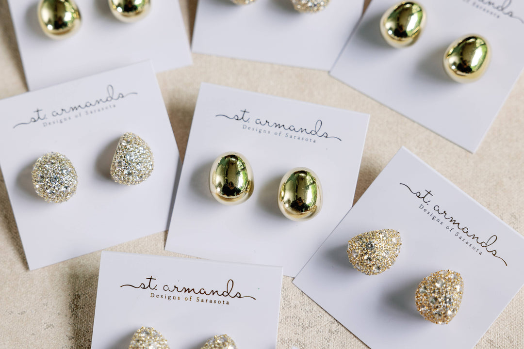 Pave Gumdrop Earrings