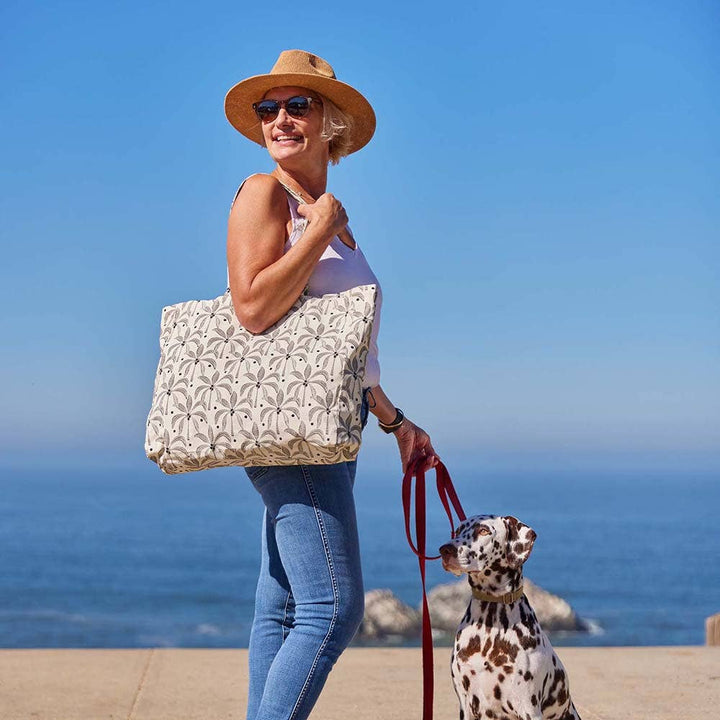 Palm Tote Bag, Chocolate