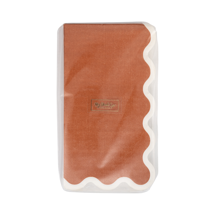 Ric Rac Paper Dinner Napkins, Rust
