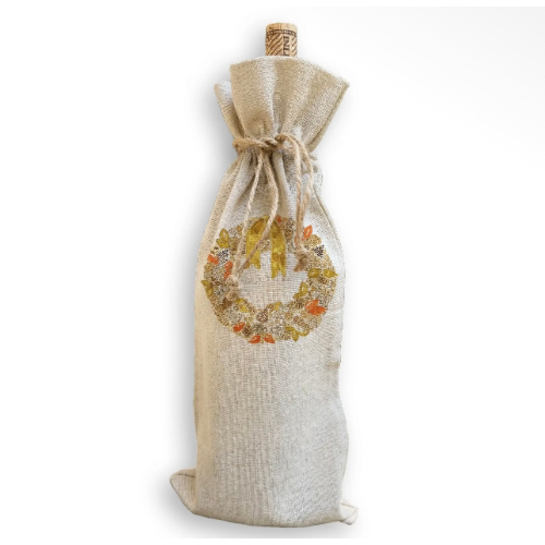 Fall Wreath Wine Bag
