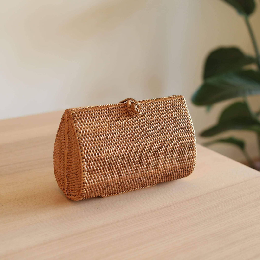 Envelope Rattan Clutch