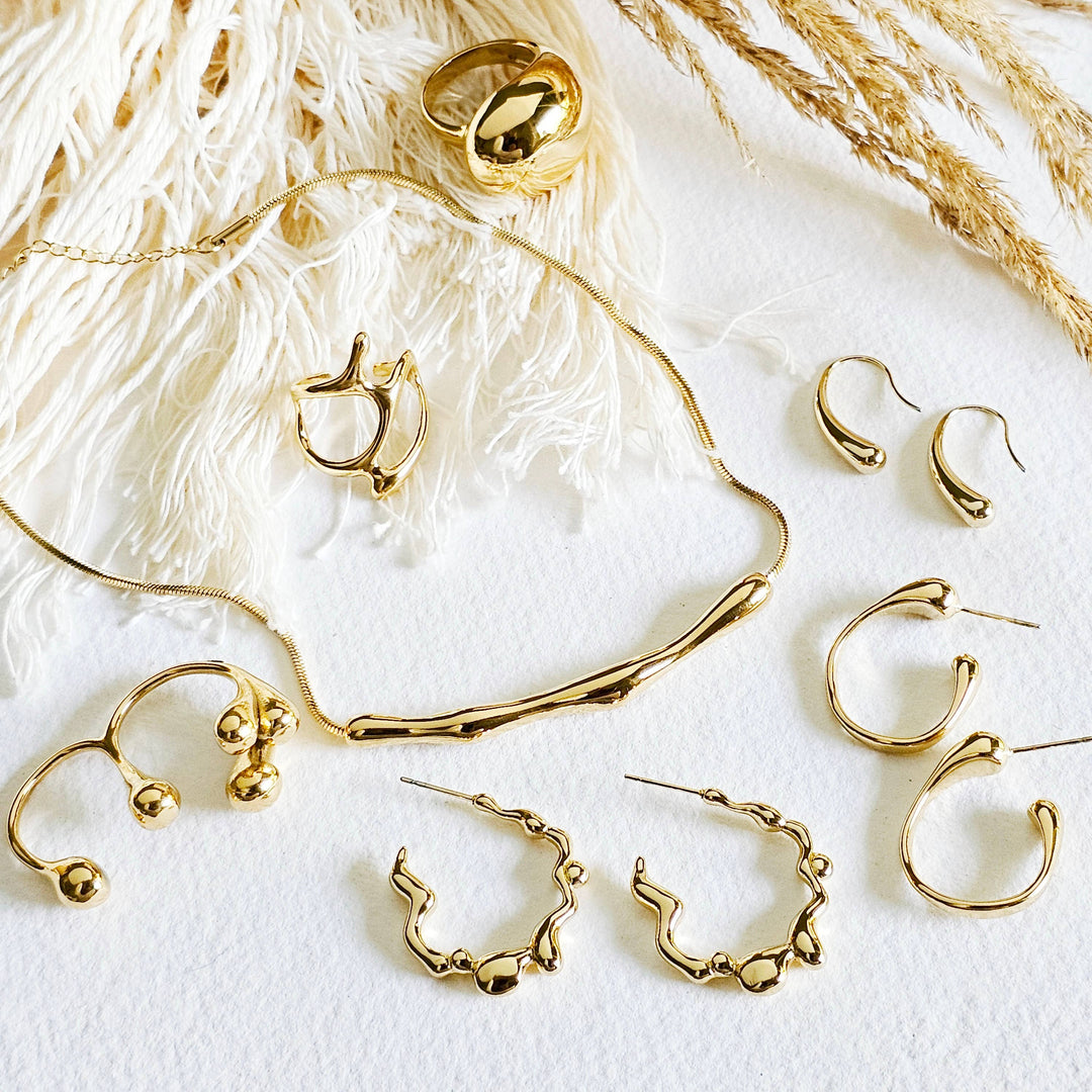 Mini Drop Hoop Earrings