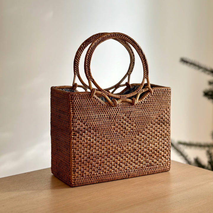 Hailey Rattan Handbag