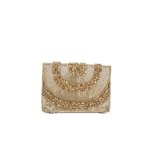Rhinestone Embellished Clutch, Gold or Silver